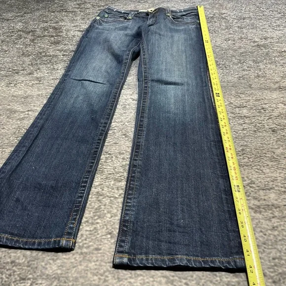 Seven7 Jeans Womens 30x34 Blue Low Rise Bootcut Flare Western Hippie Y2K - Picture 10 of 16